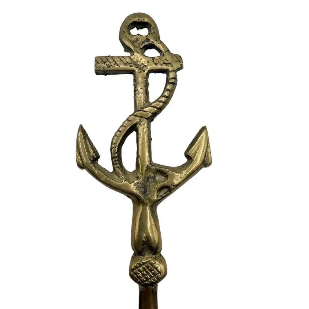 Brass Vintage Nautical Rope & Anchor Letter Opener 9.25”